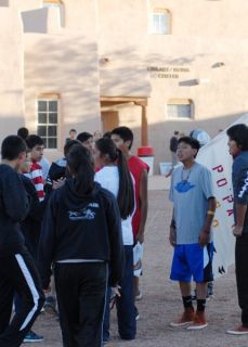 After run students gather in High School Plaza