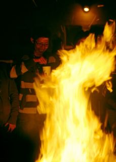 Jon Enjoying fire