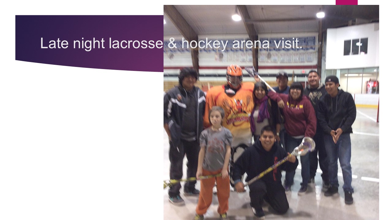 Late night lacrosse & hockey arena visit.