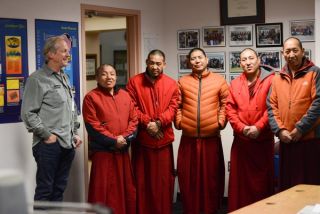 Monks visit CBEM Class and Teacher