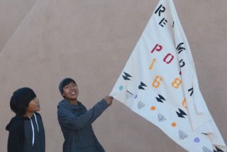 Students Display Po'Pay Flag