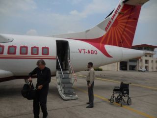 The plane we flew in to Dharamsala, India