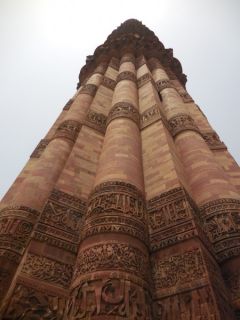 In front of the Qutub Minar