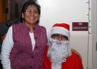 Student Living Director Louise and Santa