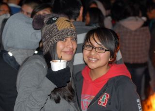 Cassie and Aliyah at SFIS Bonfire