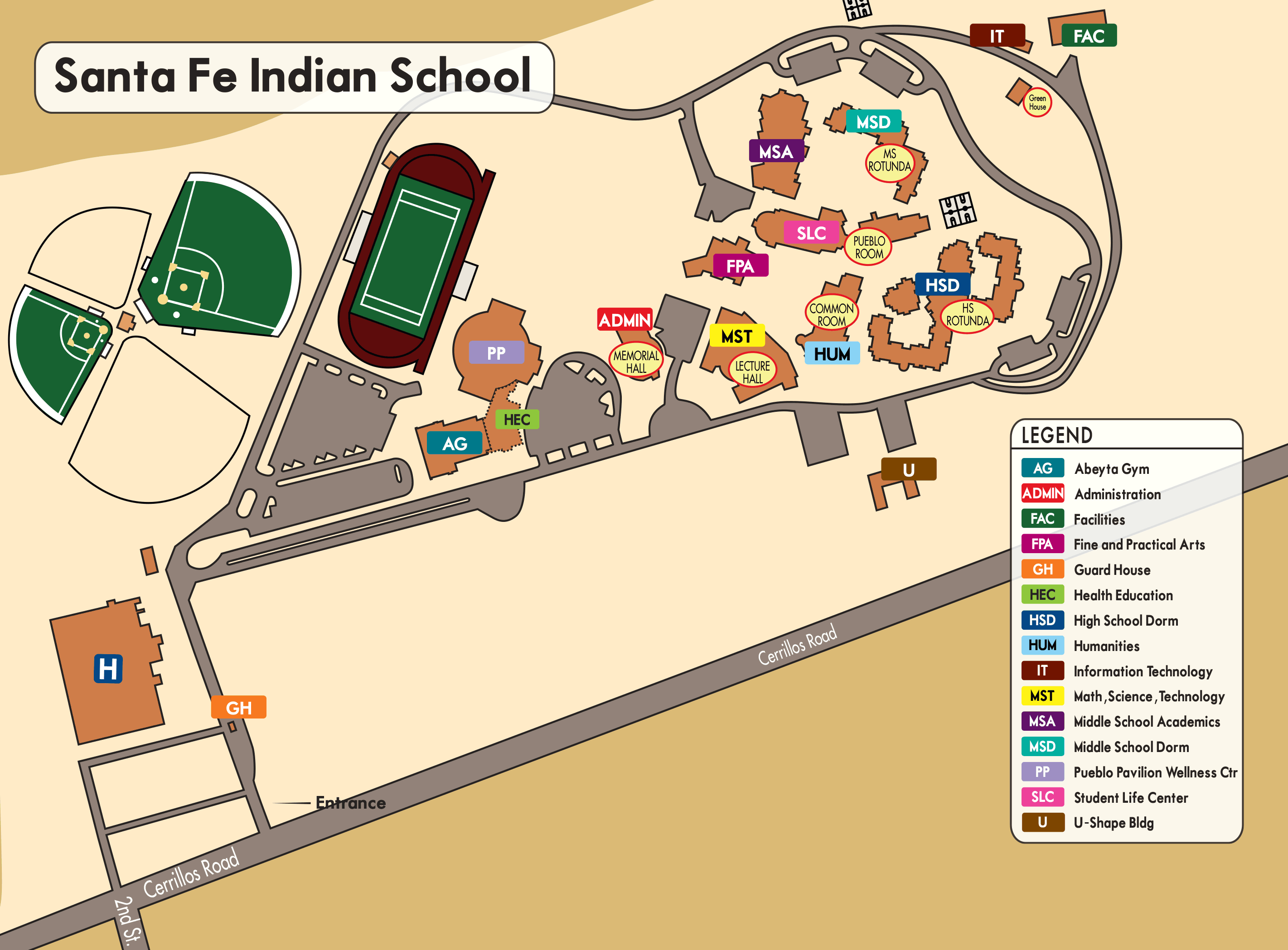 Santa Fe Indian School Campus Map